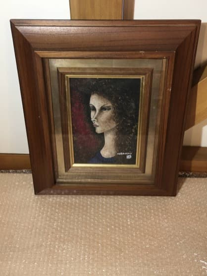 ○中村直人 「リラ」 肉筆 ガッシュ 直筆サイン/裏書 絵画 藤田嗣治 親交