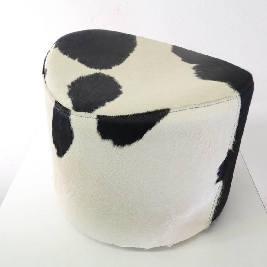 IKEA 高級ライン ストックホルム ハラコ スツール 子牛毛皮 黒x白