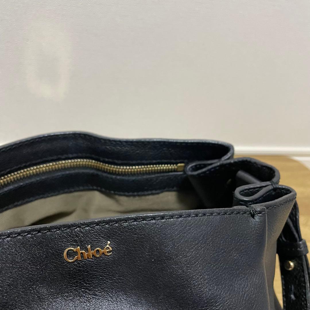《美品》Chloe（クロエ） レザー ショルダーバッグ ブラック 黒
