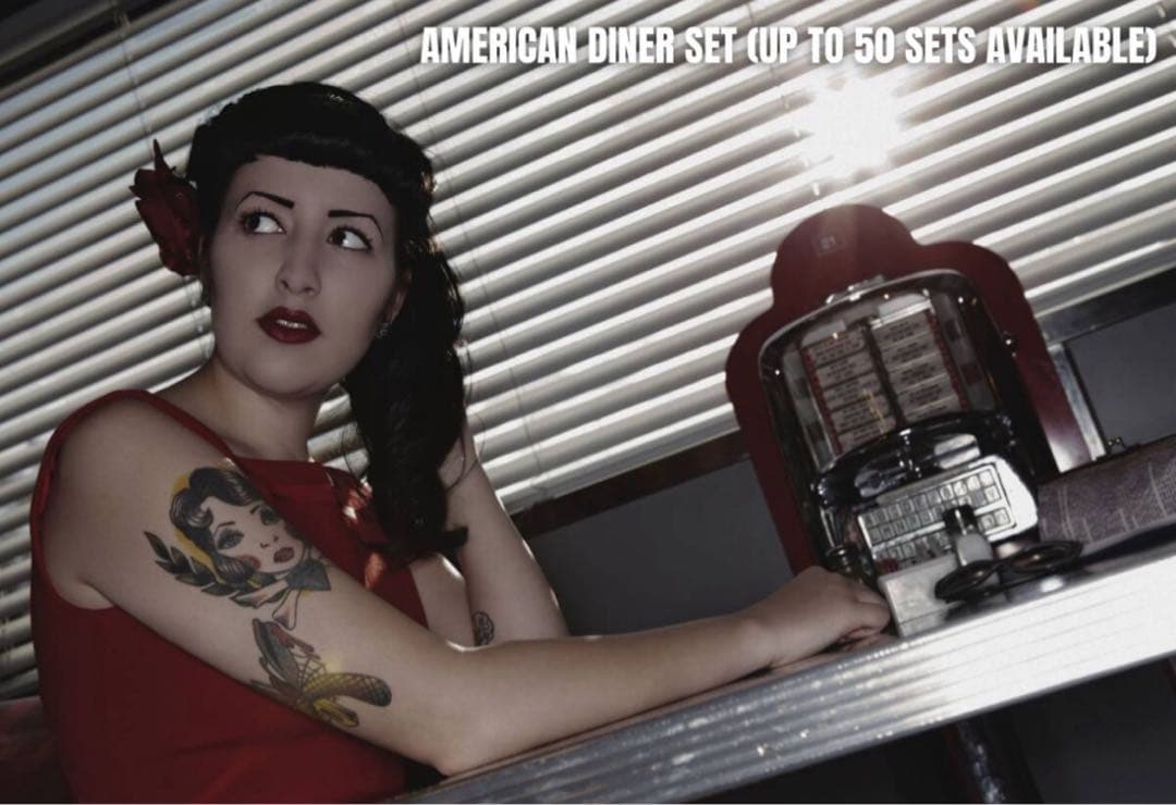 レトロ・アメリカンダイナー★ソファー×2＋テーブル　3点セット★4人掛け