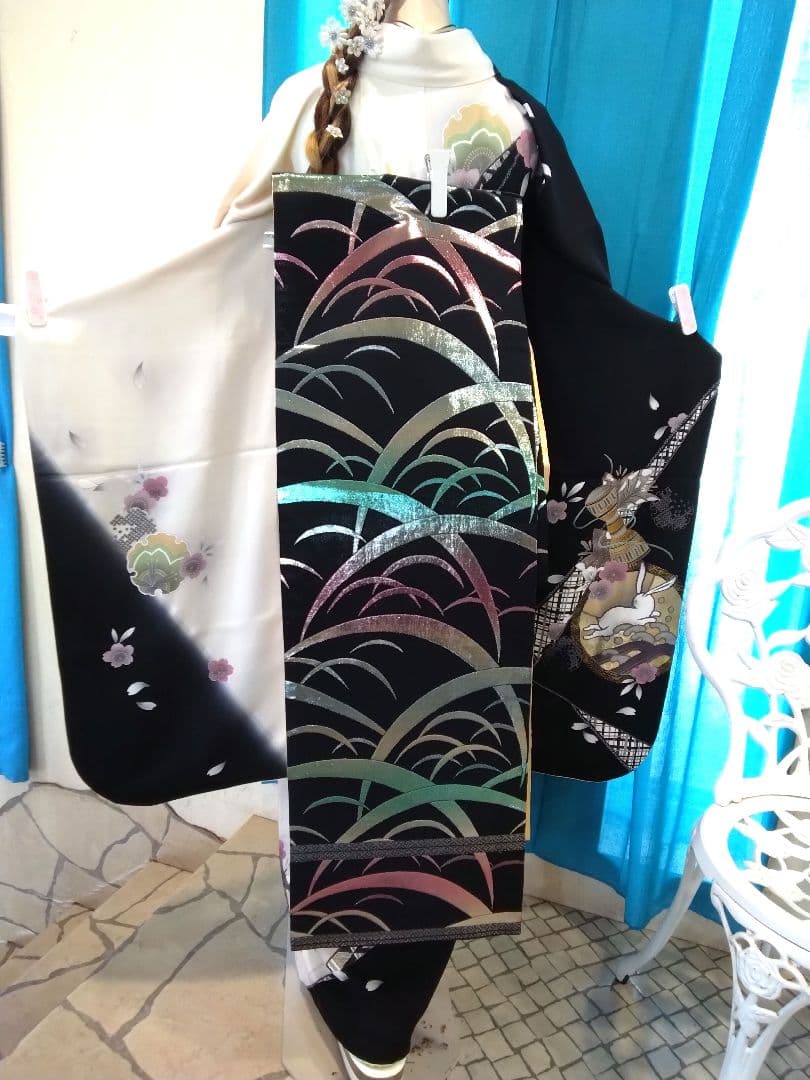 振袖フルセット、正絹振袖、半襟重ね衿、帯揚げ帯締め、西陣袋帯、襦袢、ガード加工