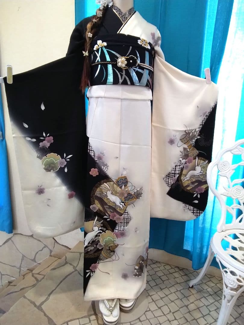 振袖フルセット、正絹振袖、半襟重ね衿、帯揚げ帯締め、西陣袋帯、襦袢、ガード加工