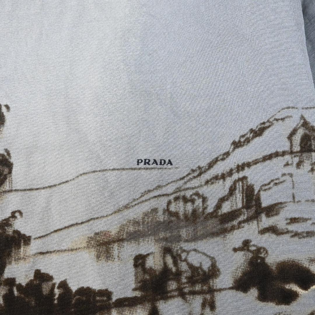 ■ 46242★夏 PRADA プラダ スカート グレー 風景柄 38