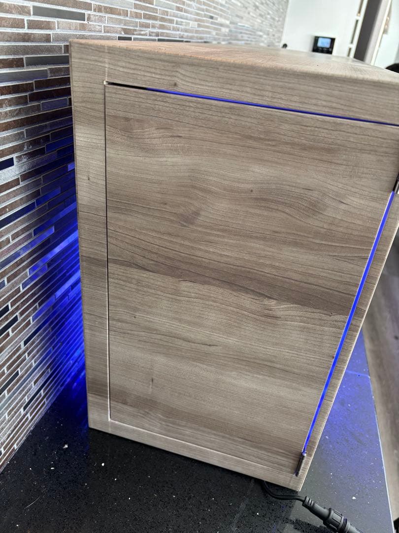 90㎝水槽　スリム水槽　オーダーメイド フード付　海水魚水槽　珊瑚　LEDセット