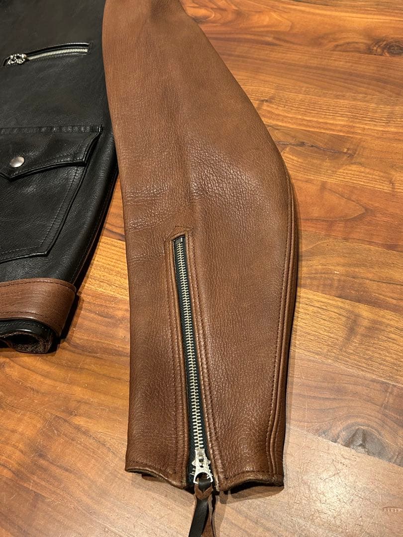 Heller's cafe ヘラーズカフェ モーターサイクルジャケット　38