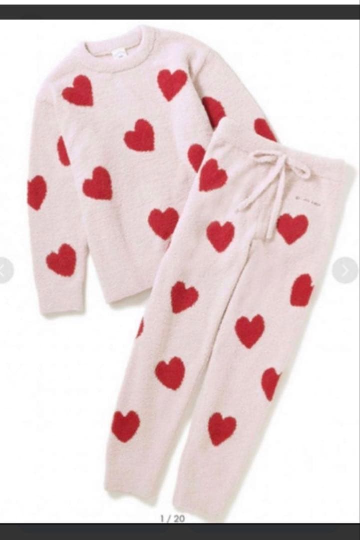 【新品】gelatopique ジェラートピケ　ハートルームウェア　上下セット