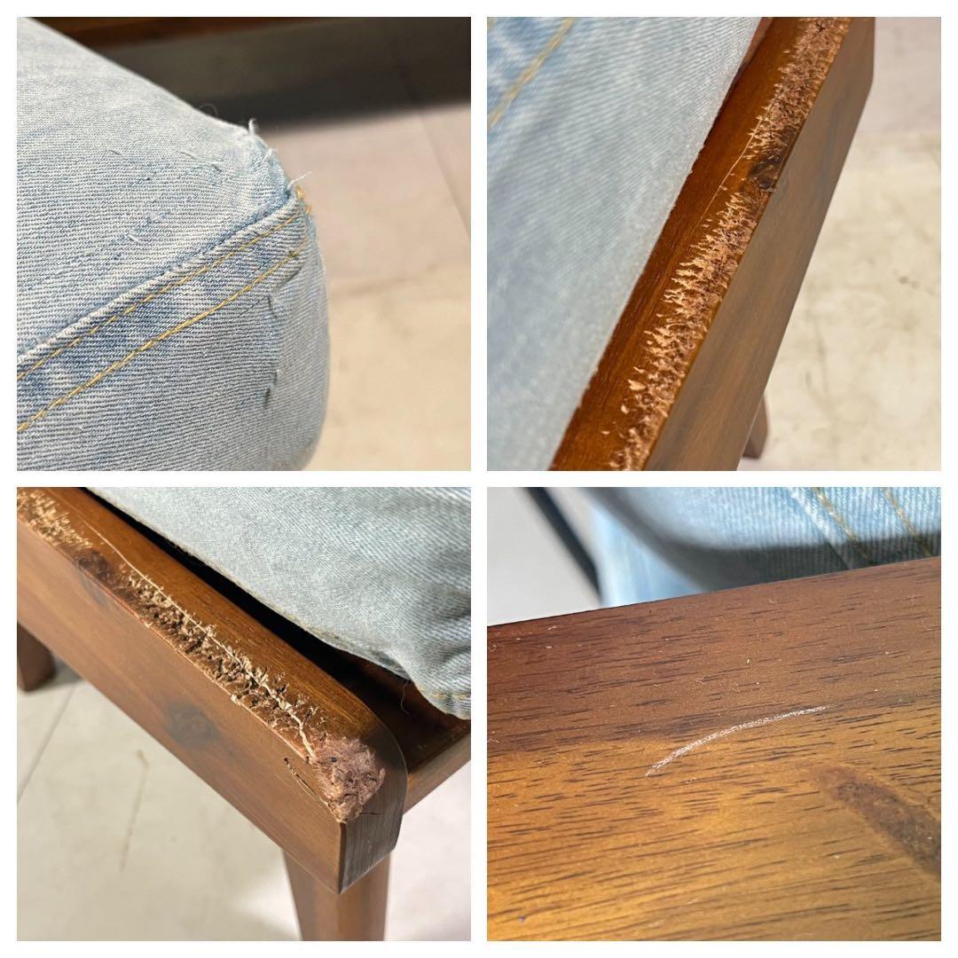 unico ウニコ SWELLA スウェラ デニム地 ベンチソファ　オットマン