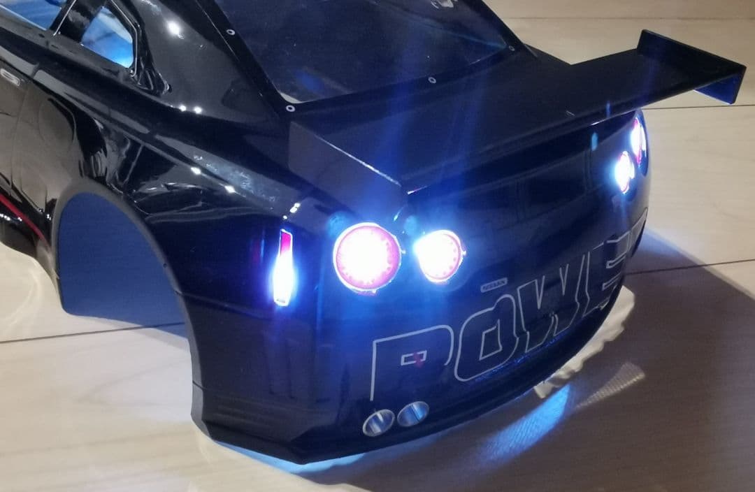 1/10 日産 R35 GT-R LED14灯 ボディ ラジコン RC