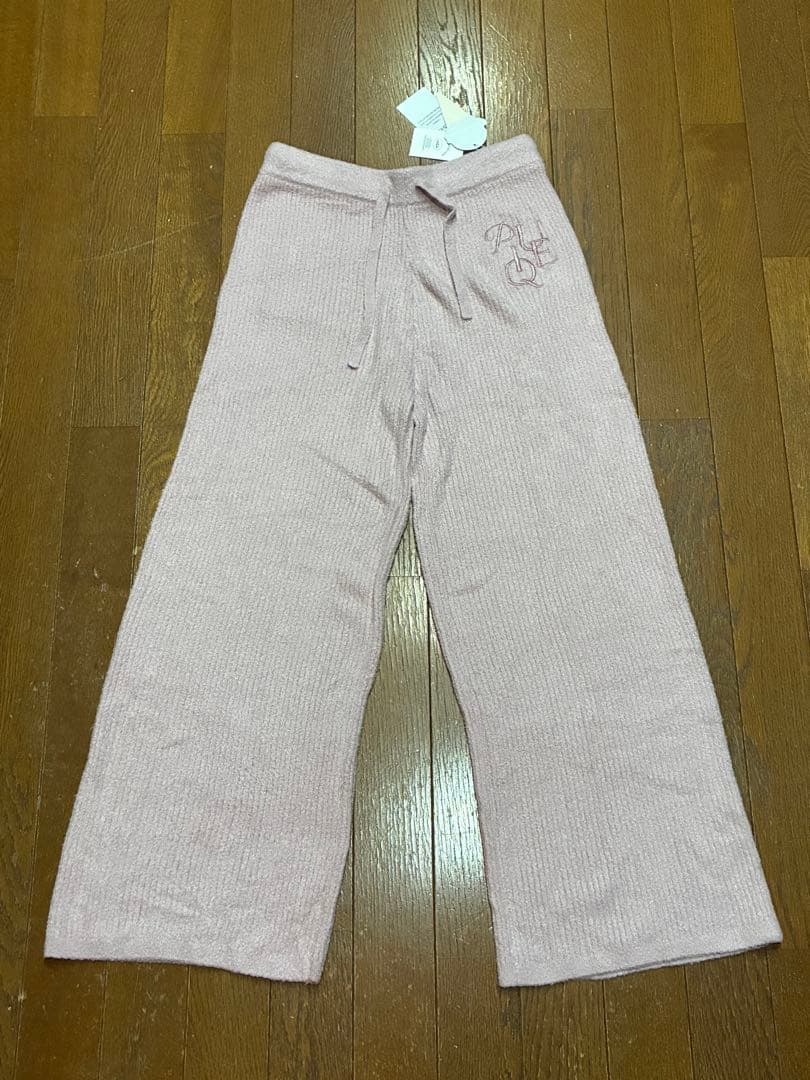 ジェラートピケ　カーディガンとズボンのセットアップ　薄いピンク