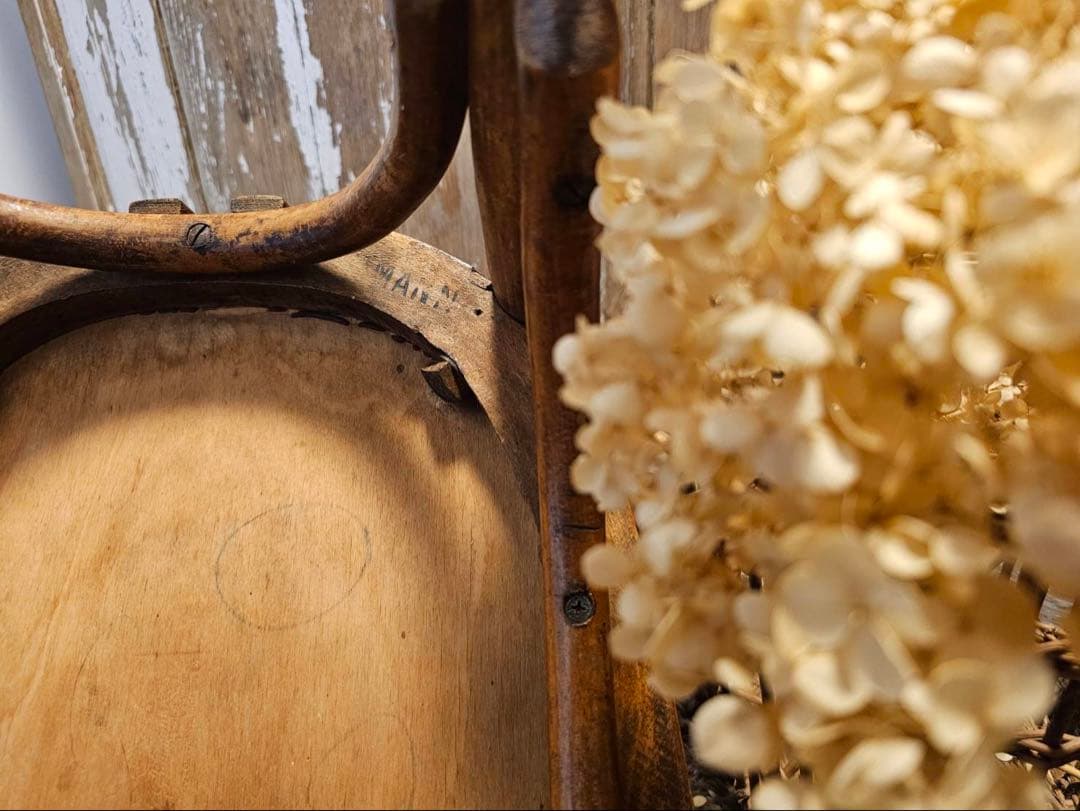 フランス　アンティーク　カフェチェアC　【送料込み】