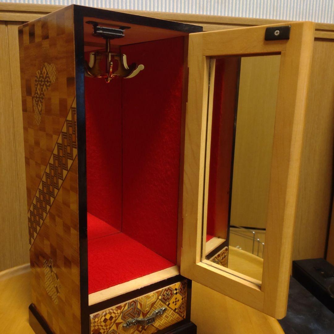 箱根寄木細工　縦型ジュエリーボックス