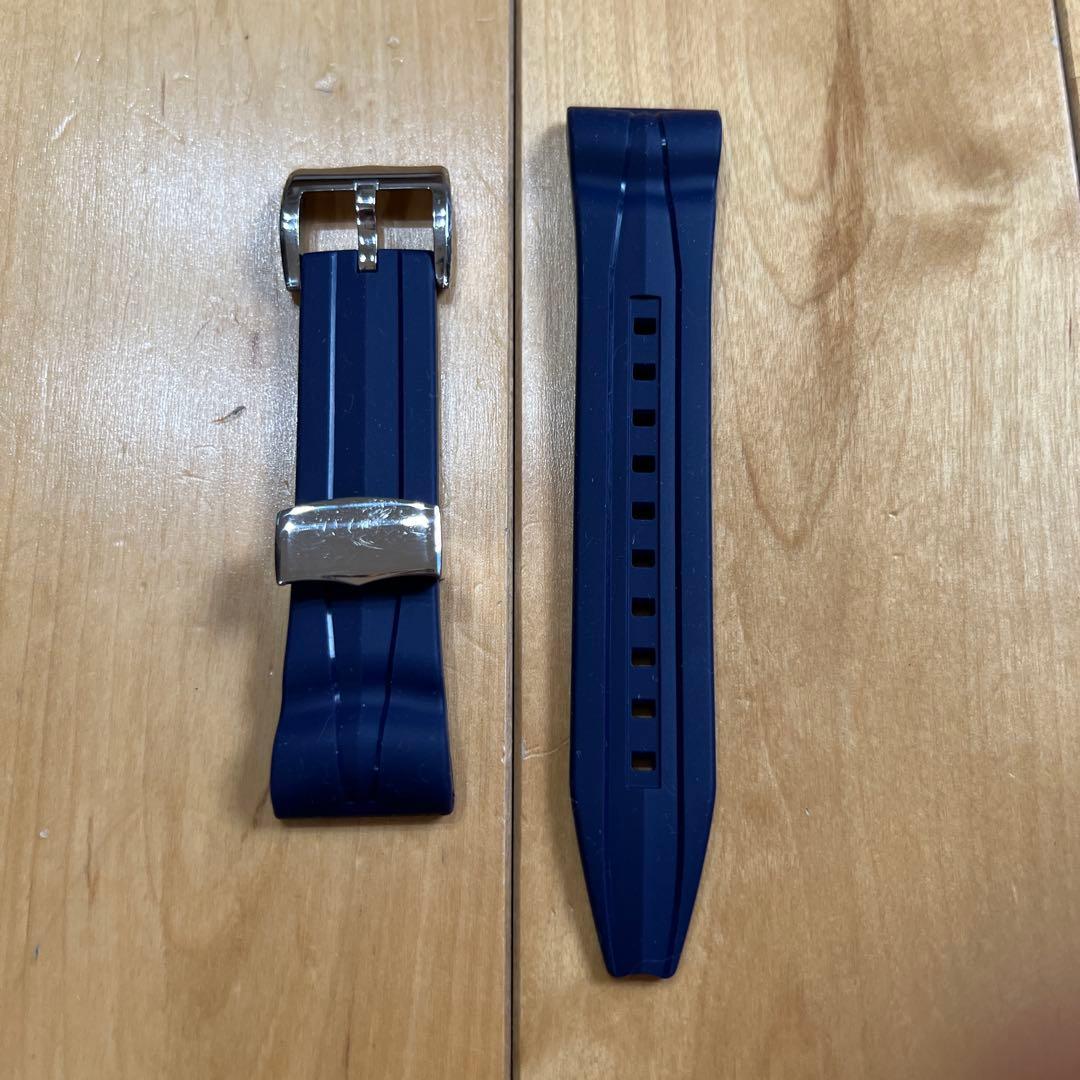 セイコーガランテ　ネイビー ラバーベルト ステンレスバックル