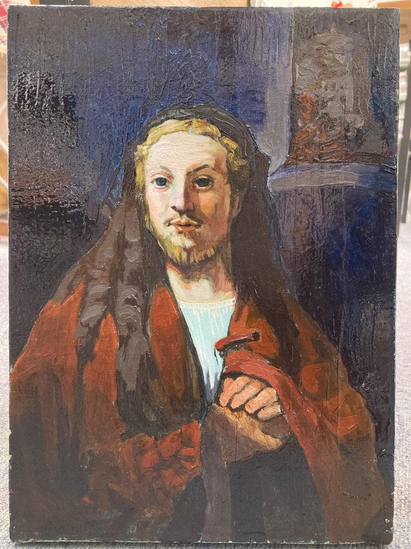 イエス・キリストの肖像画（油彩F4号333✖️242㎜）額装なし