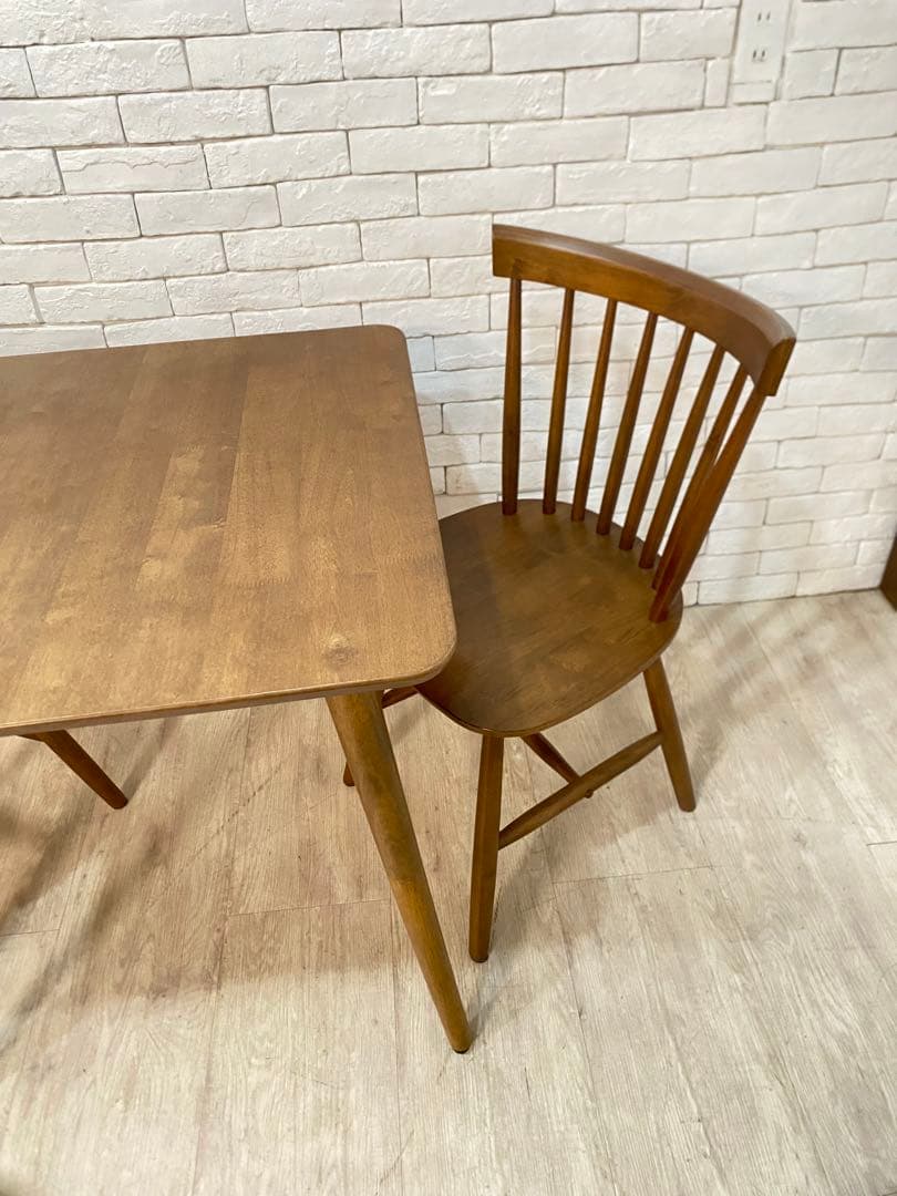 【ノーラ】ダイニングテーブル＋チェア　2脚セット　ウィンザーチェア