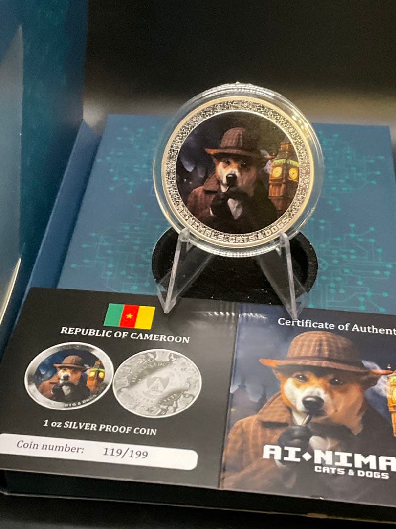 【ゆ】カメルーン共和国 AI ANIMALS 銀貨2点おまとめ品