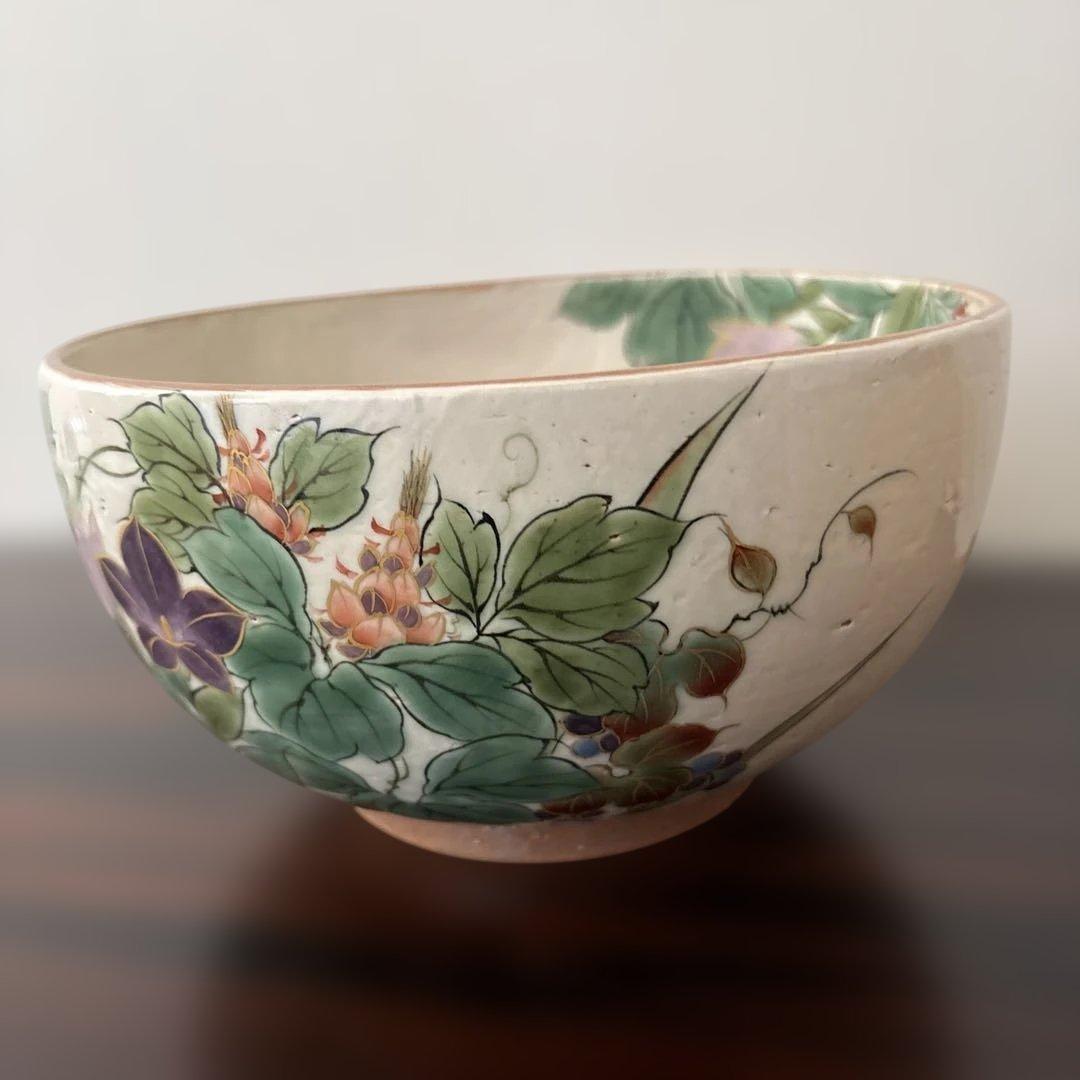大鉢　陶葊　土渕善丕氐作　京焼・清水焼　色絵陶磁器