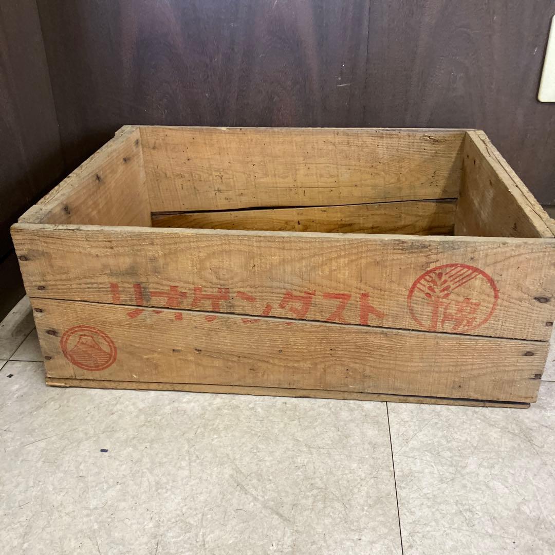 A-3 レトロ リオゲンダスト 木箱 昭和 アンカー印 ビンテージ 収納 古道具