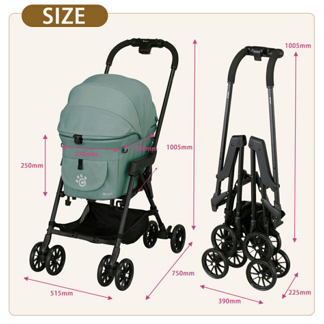 コンビ コムペット ミリミリ キャリー ペットカート 犬猫用 多頭 折りたたみ