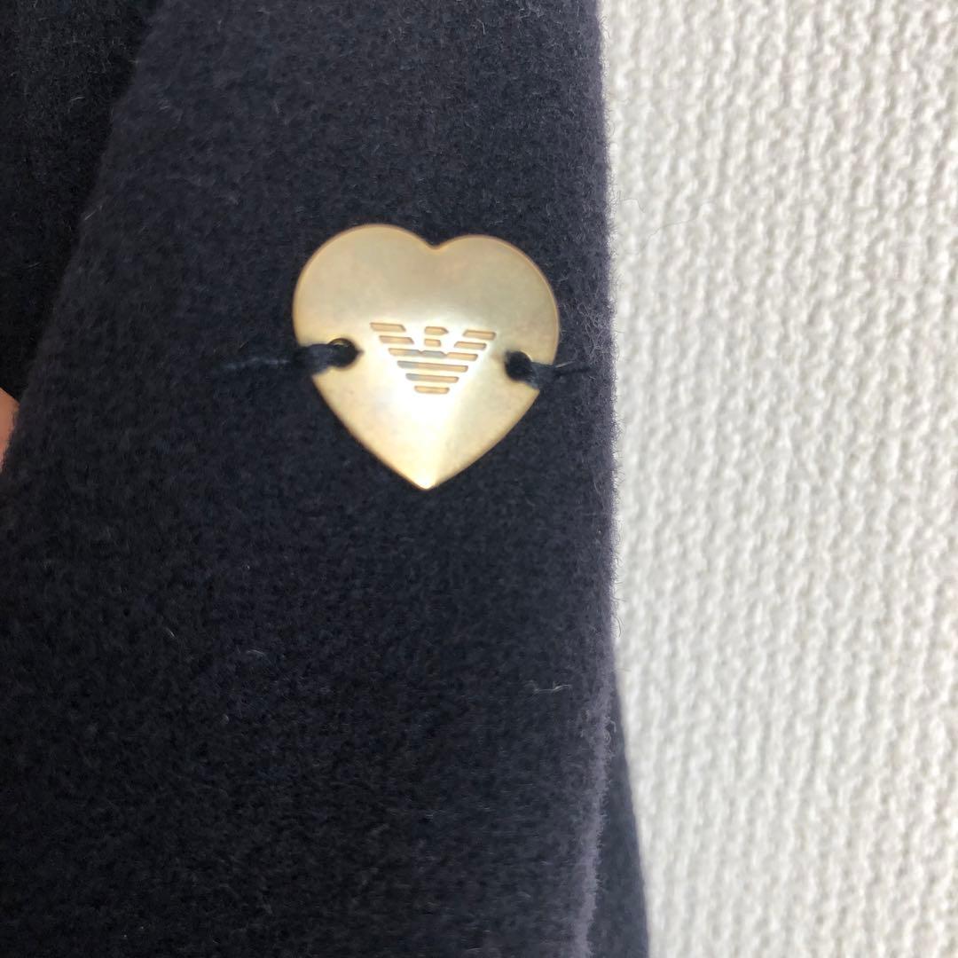 新品タグ付！アルマーニ　カシミヤ入りウールコート　濃紺ワンピース　受験発表会入学