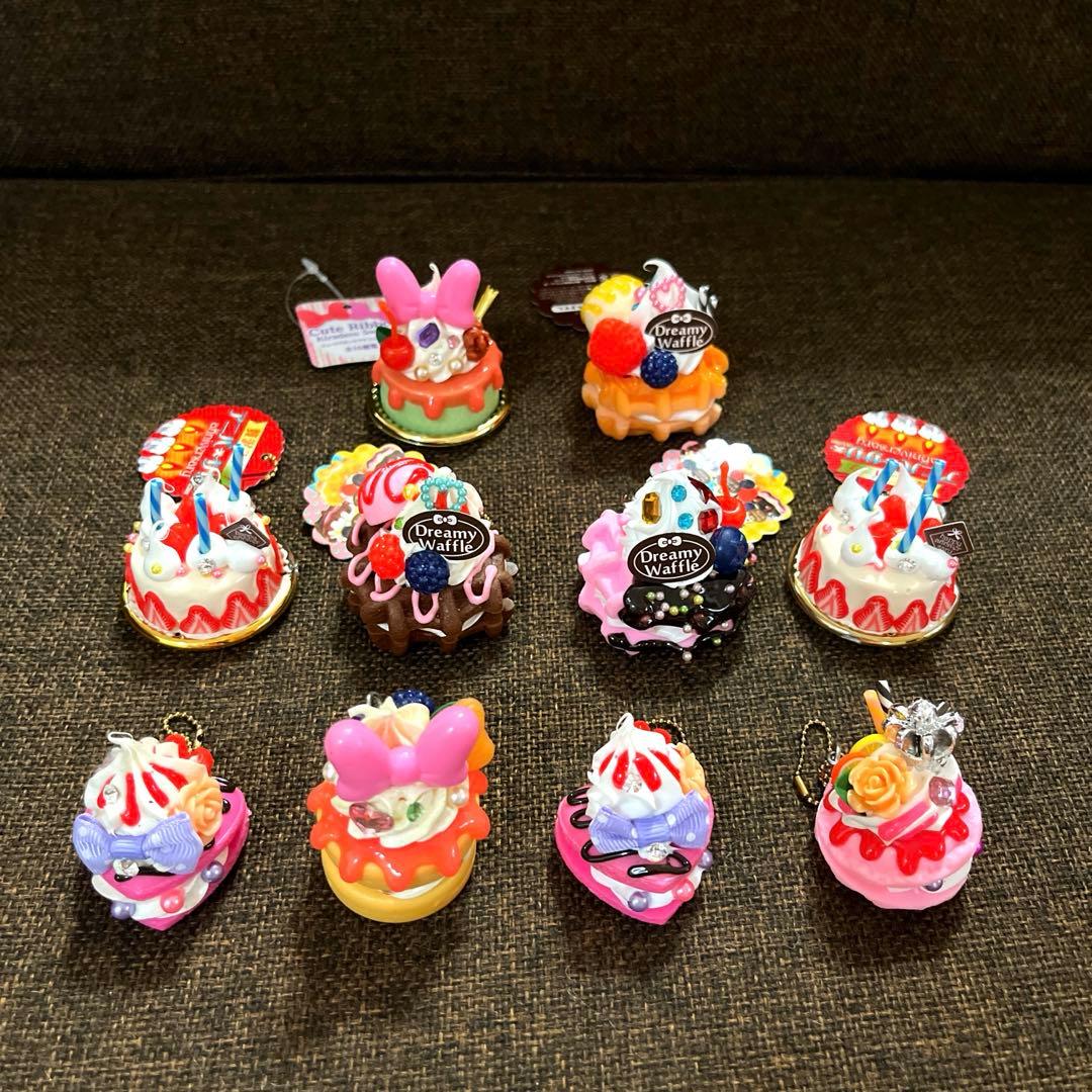 平成レトロ　 贅沢スイーツ　キーホルダー 10点　リボン　バラ　チェリー　イチゴ