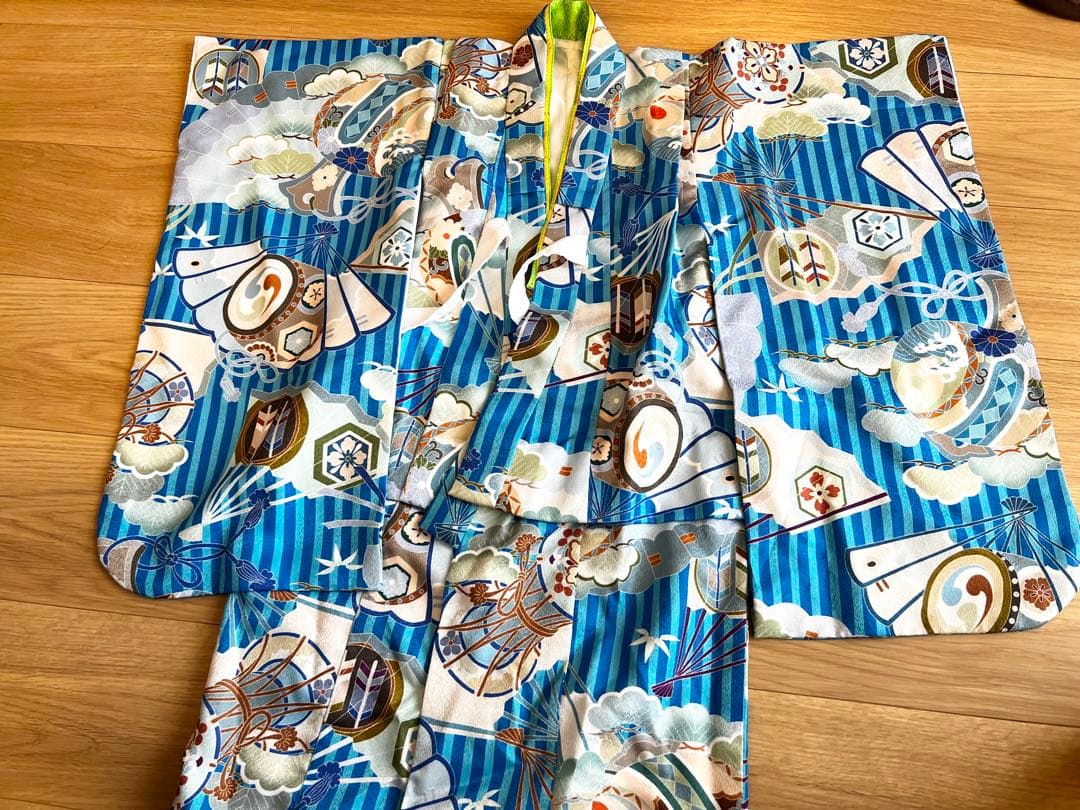 花うさぎ　七五三(3歳　男の子)着物　被布　小物セット