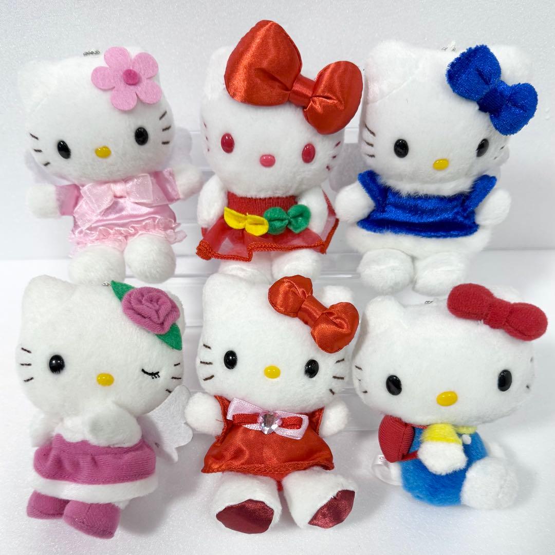 ハローキティ 誕生35周年メモリアル　NTT電報　マスコットぬいぐるみ6体セット