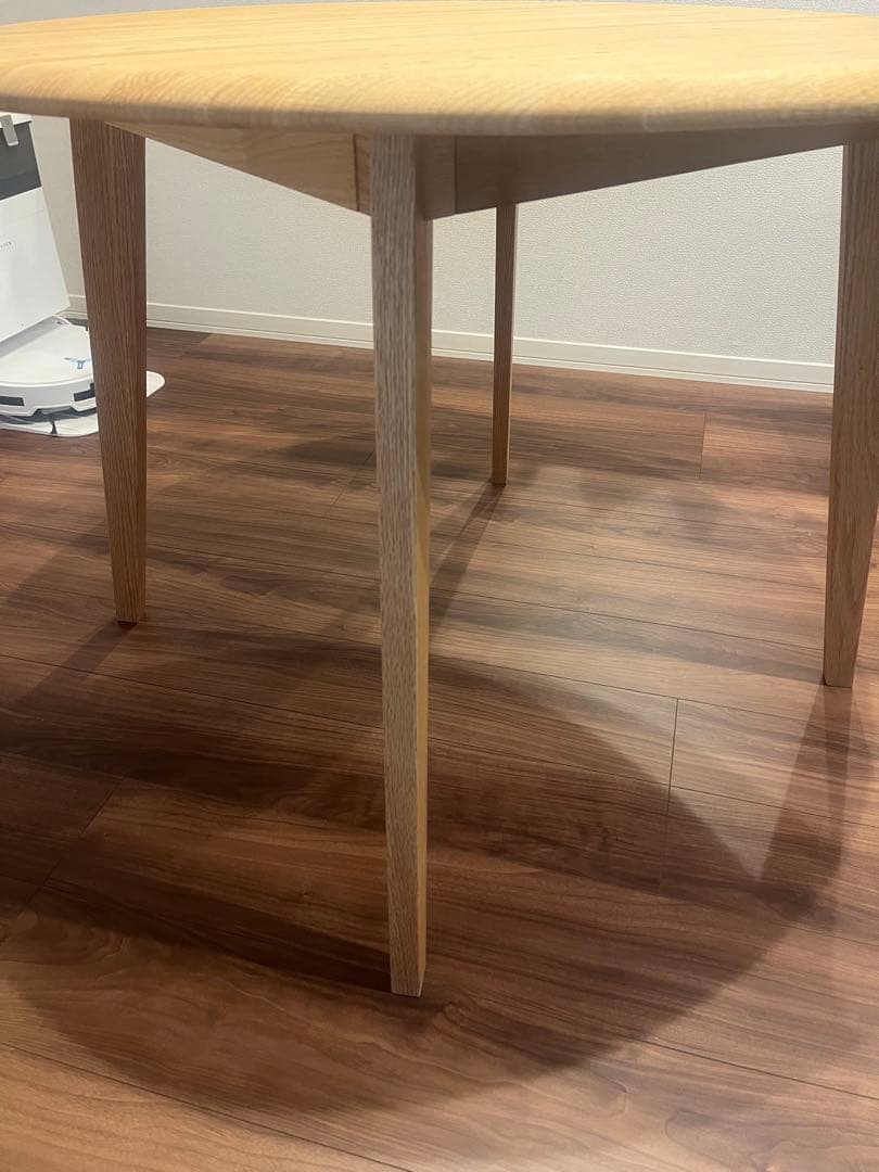 モモナチュラル 丸型ダイニングテーブル 円形 W950 ナチュラル