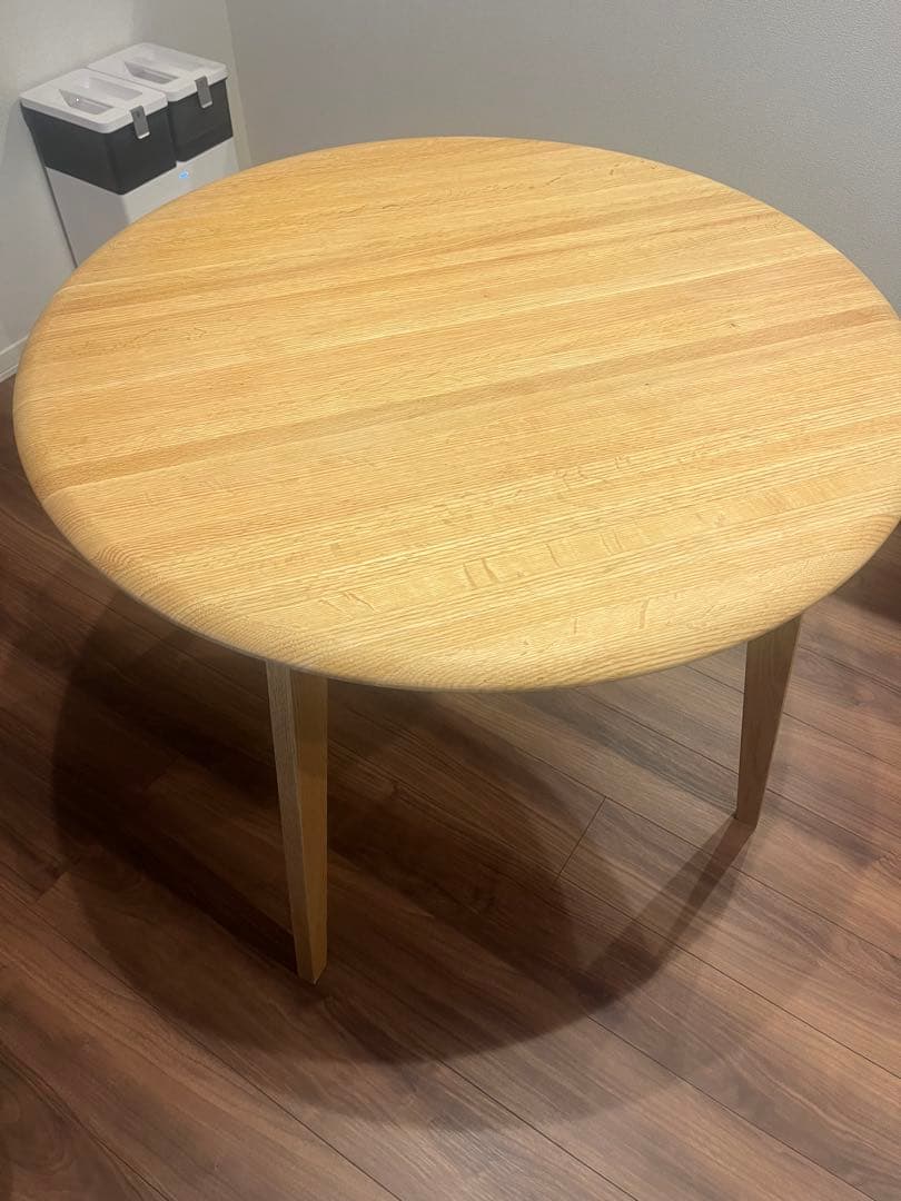 モモナチュラル 丸型ダイニングテーブル 円形 W950 ナチュラル