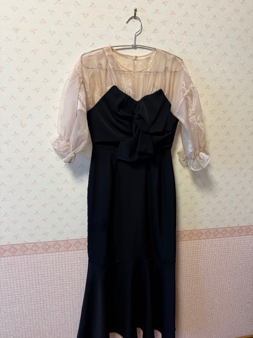 Acka. sheer puff dress (black)サイズ1
