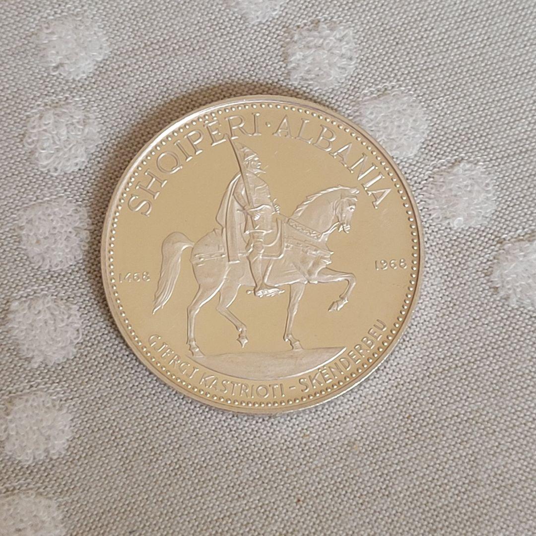 tainiアルバニア 旧貨幣 1968年 銀製記念硬貨3点セット