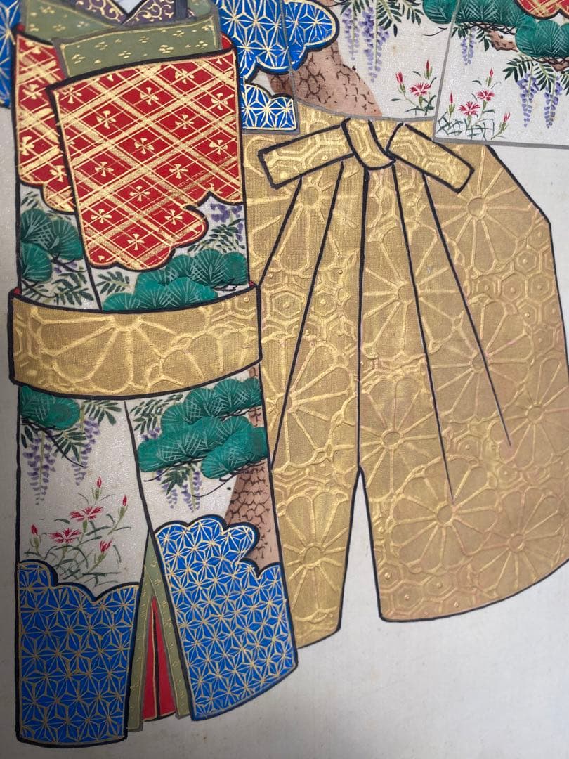 南画　碇南嶺 南嶺　雛　立雛　縁起物　雛人形　掛軸