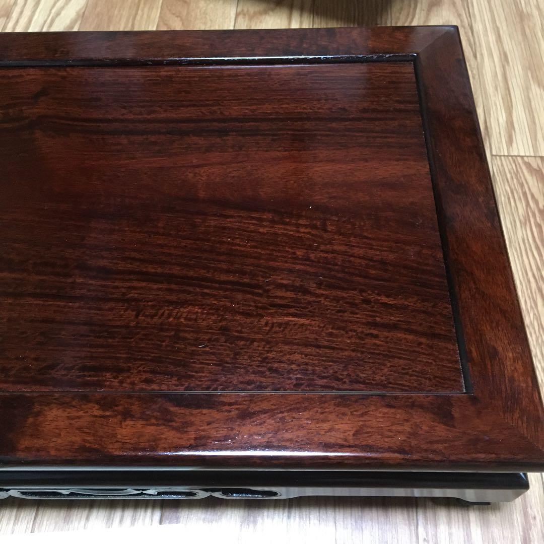 0949 唐木細工 すり漆仕上げ 花台 台