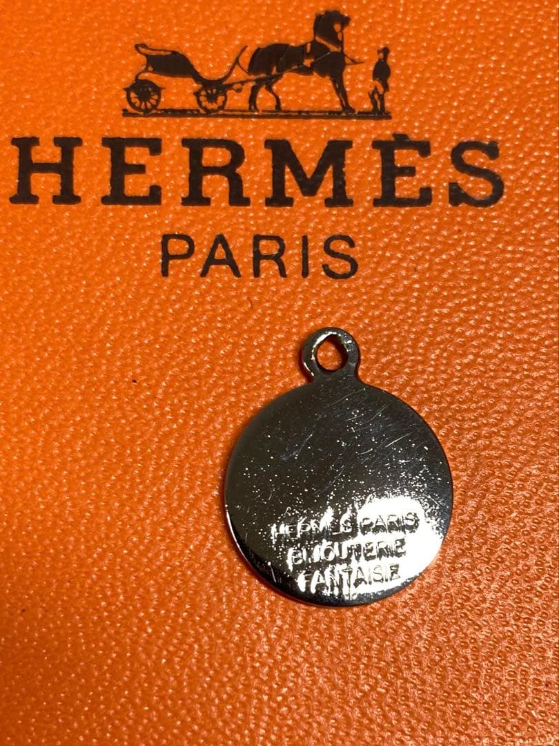 良品　HERMES エルメス　セリエ　ペンダントトップ　シルバー　箱付き