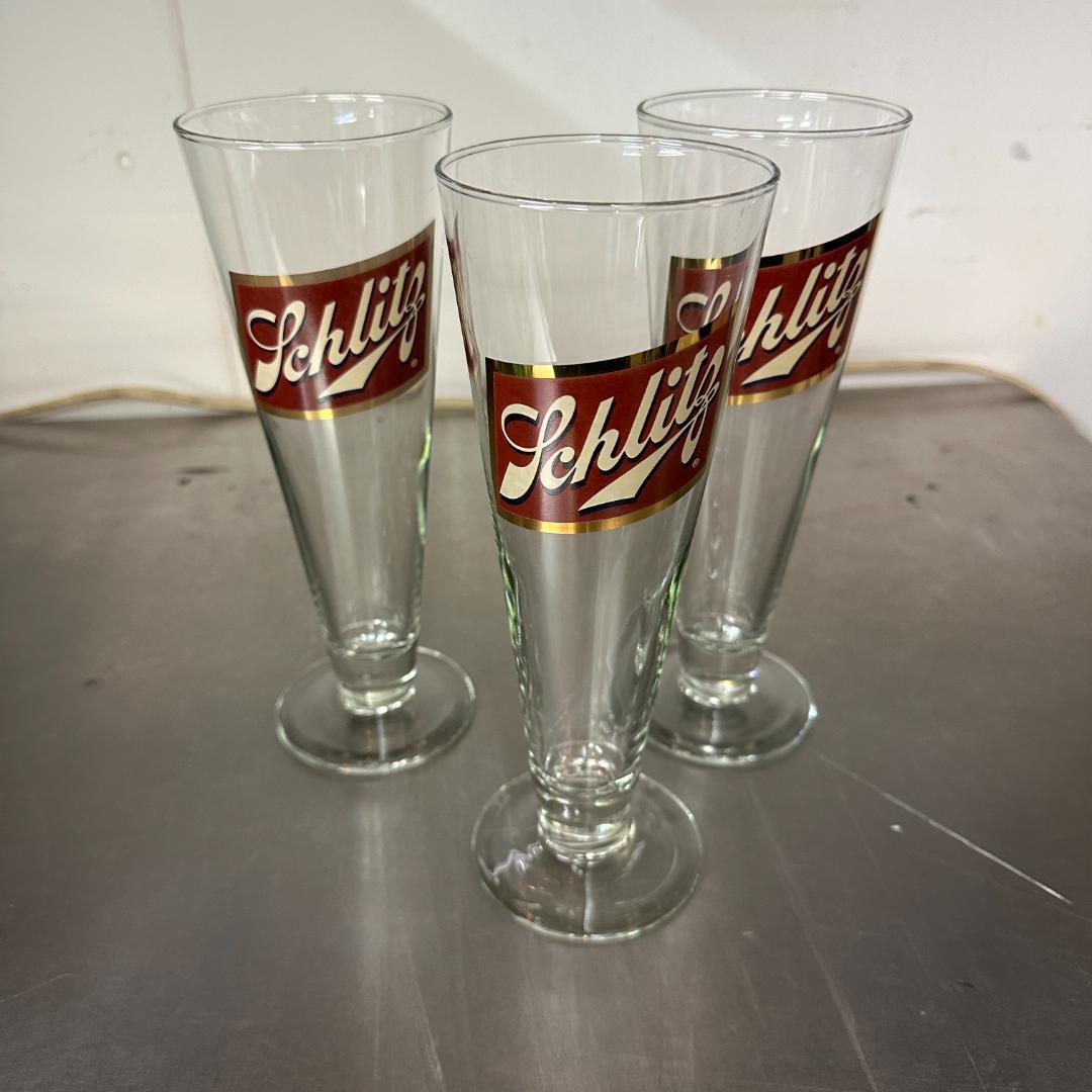 ヴィンテージ Schlitz シュリッツビール ピルスナーグラス 3個セット