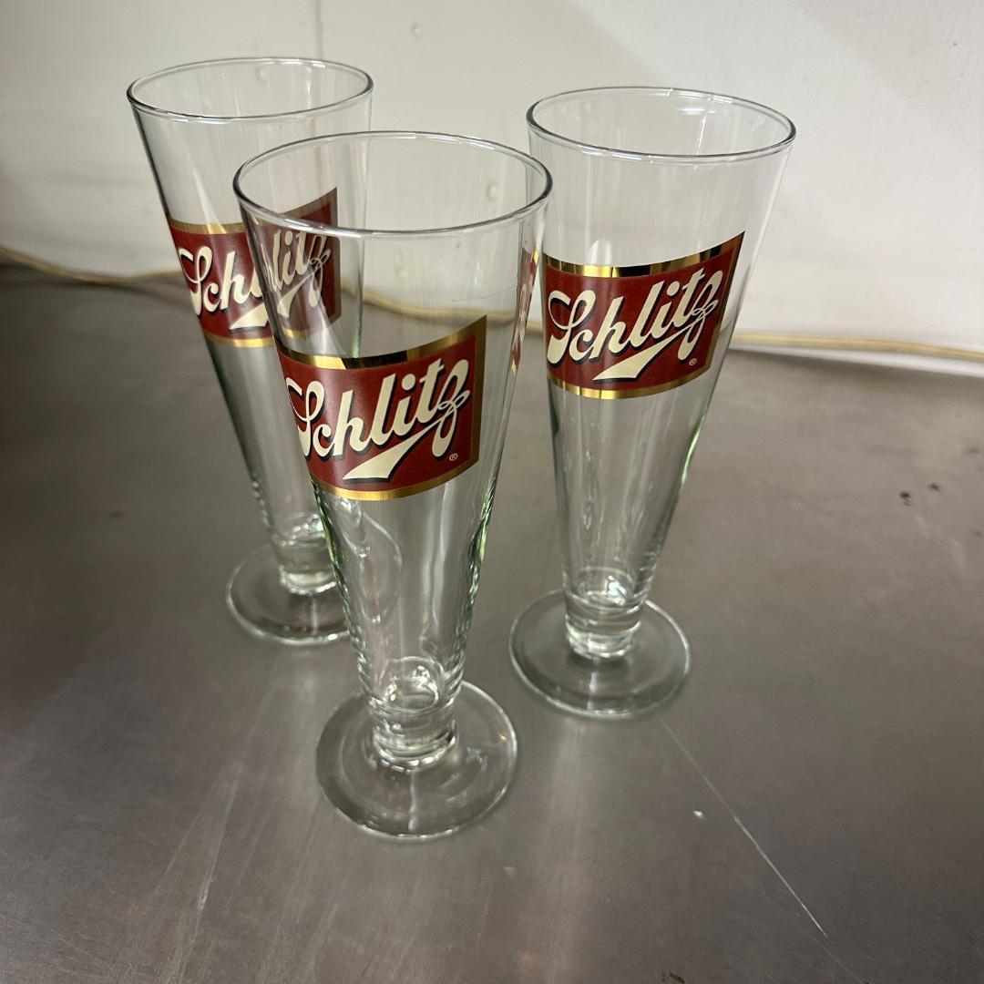 ヴィンテージ Schlitz シュリッツビール ピルスナーグラス 3個セット