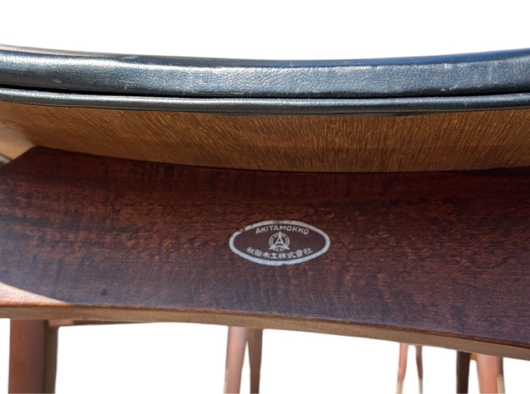 秋田木工 スツール 黒 3脚　ビンテージ　希少