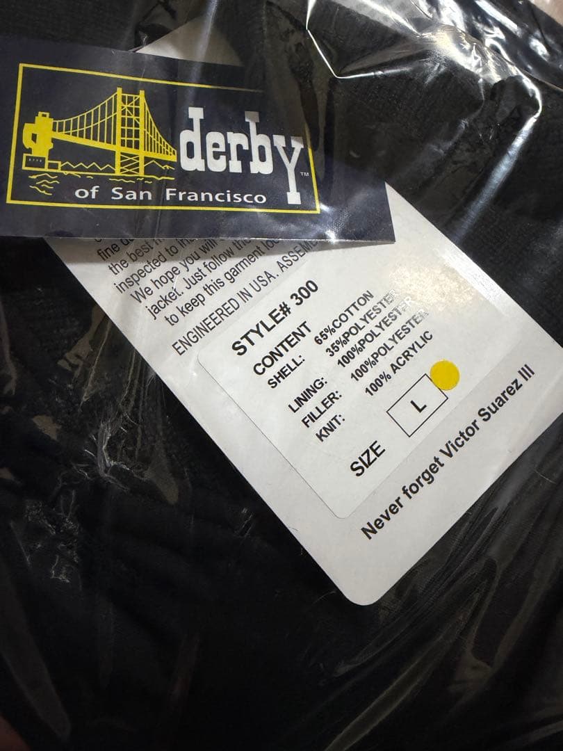 新品 黒金 Lサイズ ダービーオブサンフランシスコ ダービージャケット 木村拓哉