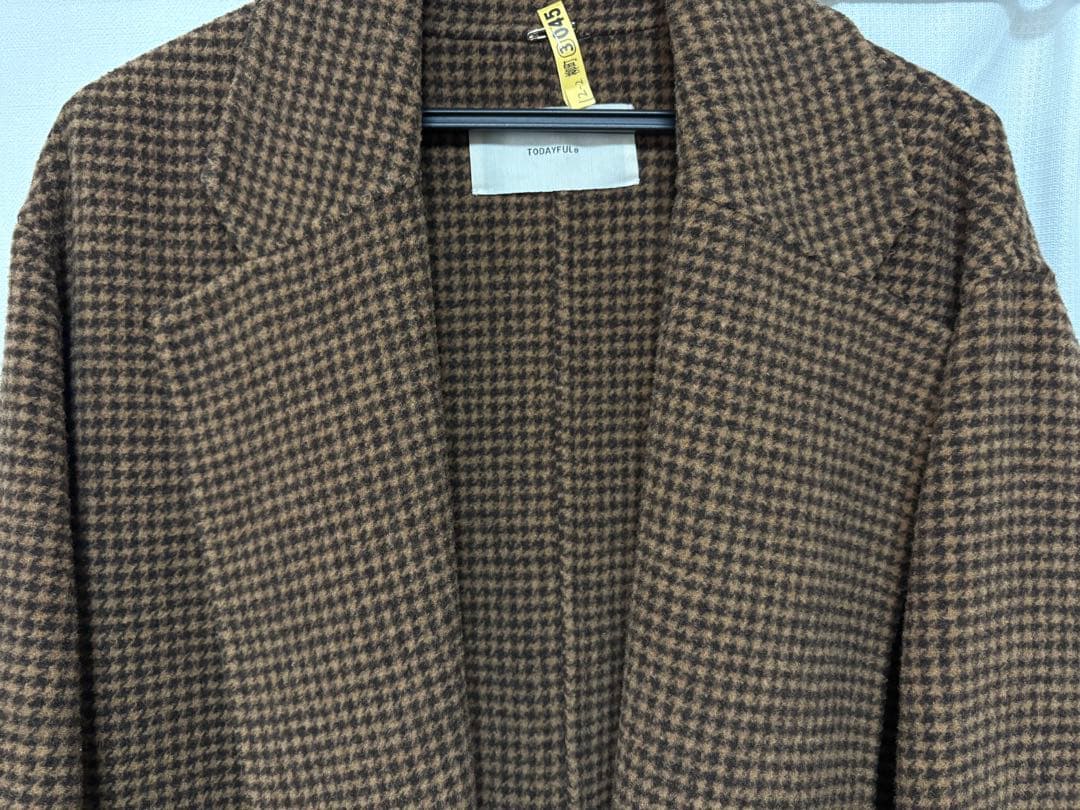 TODAYFUL オーバー チェック コート　38