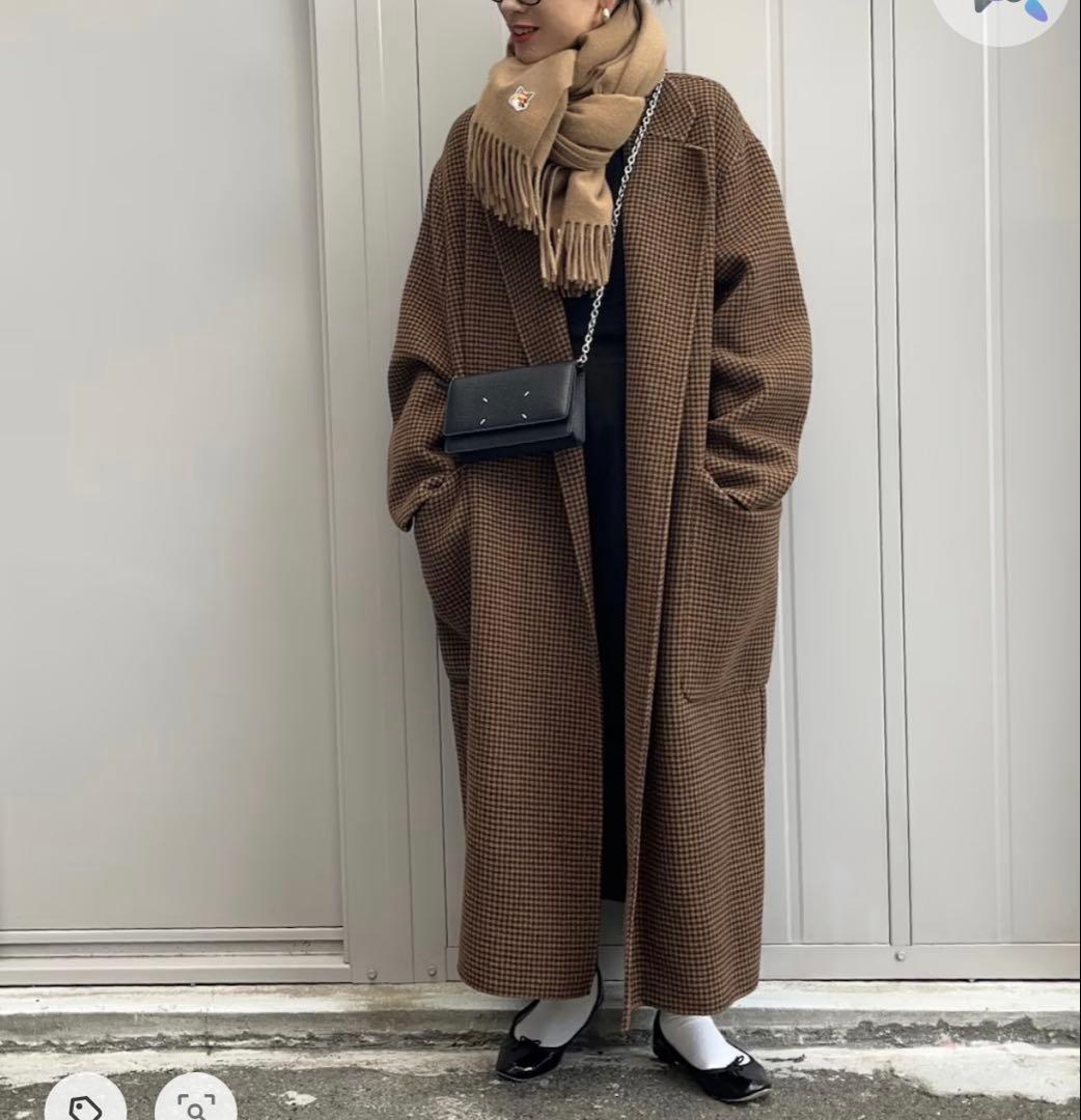 TODAYFUL オーバー チェック コート　38