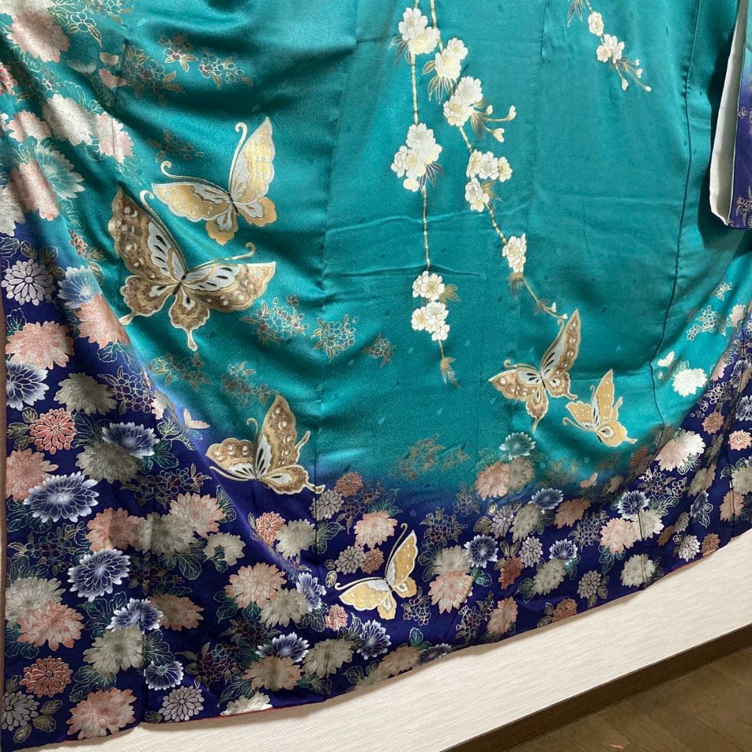 KA1918 振袖 身丈170cm 正絹 着物 成人式 トールサイズ