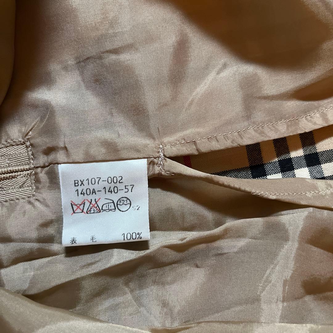 【美品】BURBERRYS ウール100% ノバチェック柄スカート 140cm