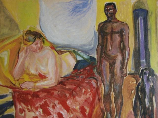 ムンク、『クレオパトラと奴隷』、希少な画集より、新品高級額