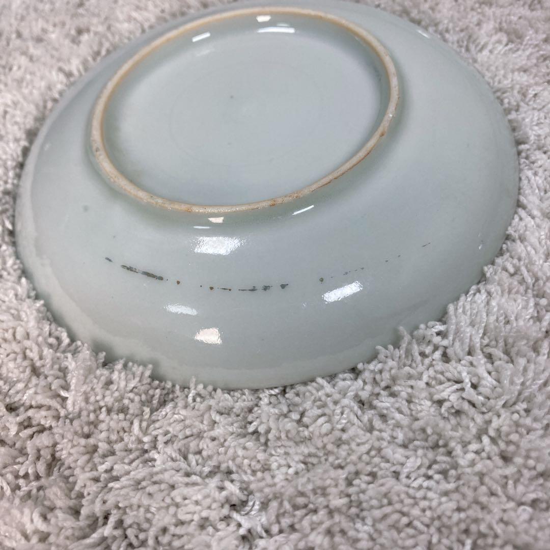 5枚組　冨貴長春 古伊万里 金彩赤絵鶴唐花皿　小皿 11cm 絵皿