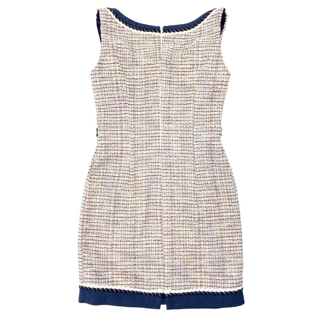 IRMA イルマ ジップデザイン ノースリーブ ツイードタイトミニドレス