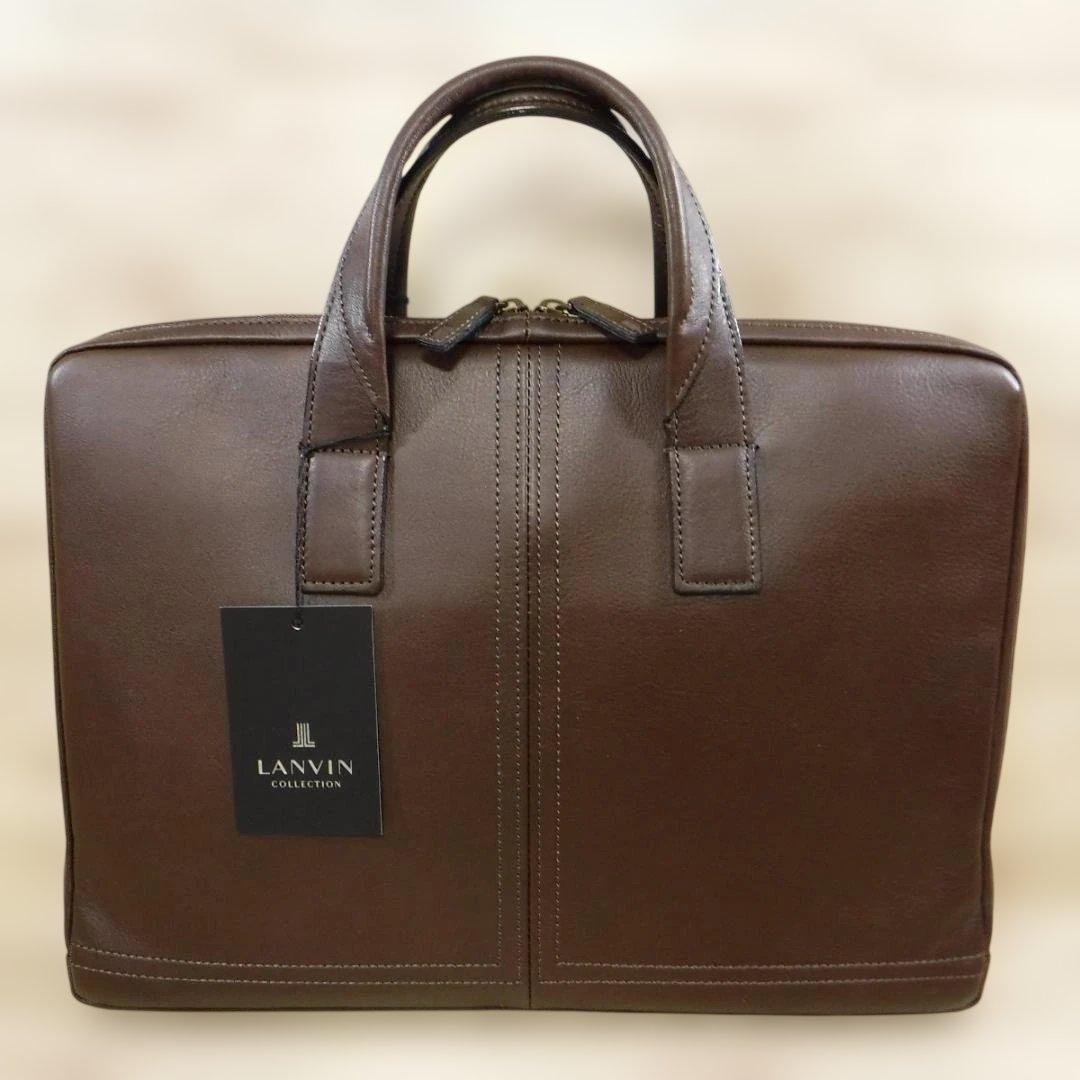 ランバン コレクション LANVIN 定価4万 ビジネスバッグ 撥水牛革 A4