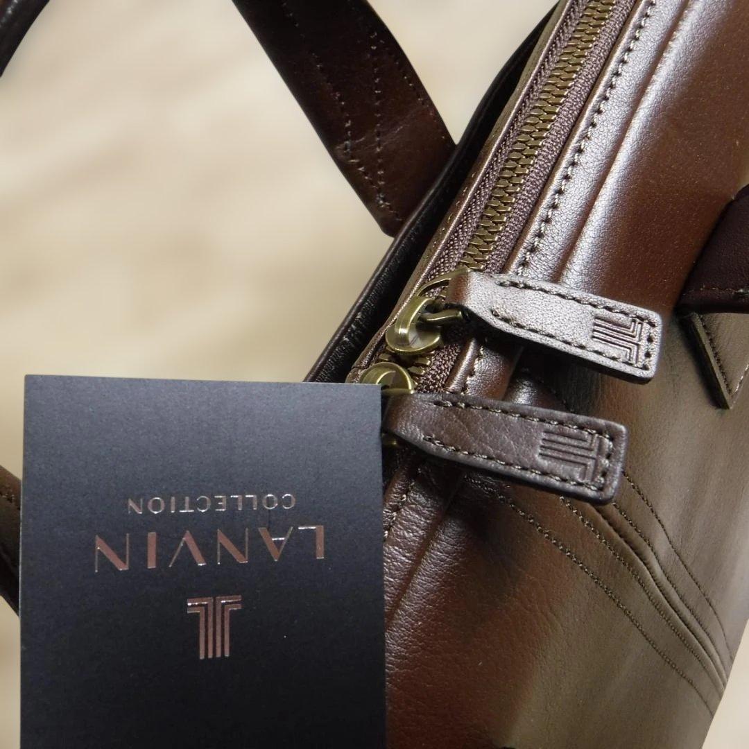 ランバン コレクション LANVIN 定価4万 ビジネスバッグ 撥水牛革 A4