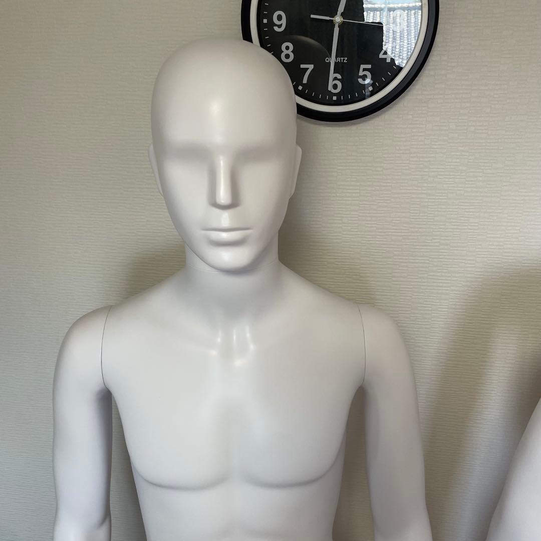 マネキン ホワイト メンズ 187cm スタンド付き 2体の価格です！