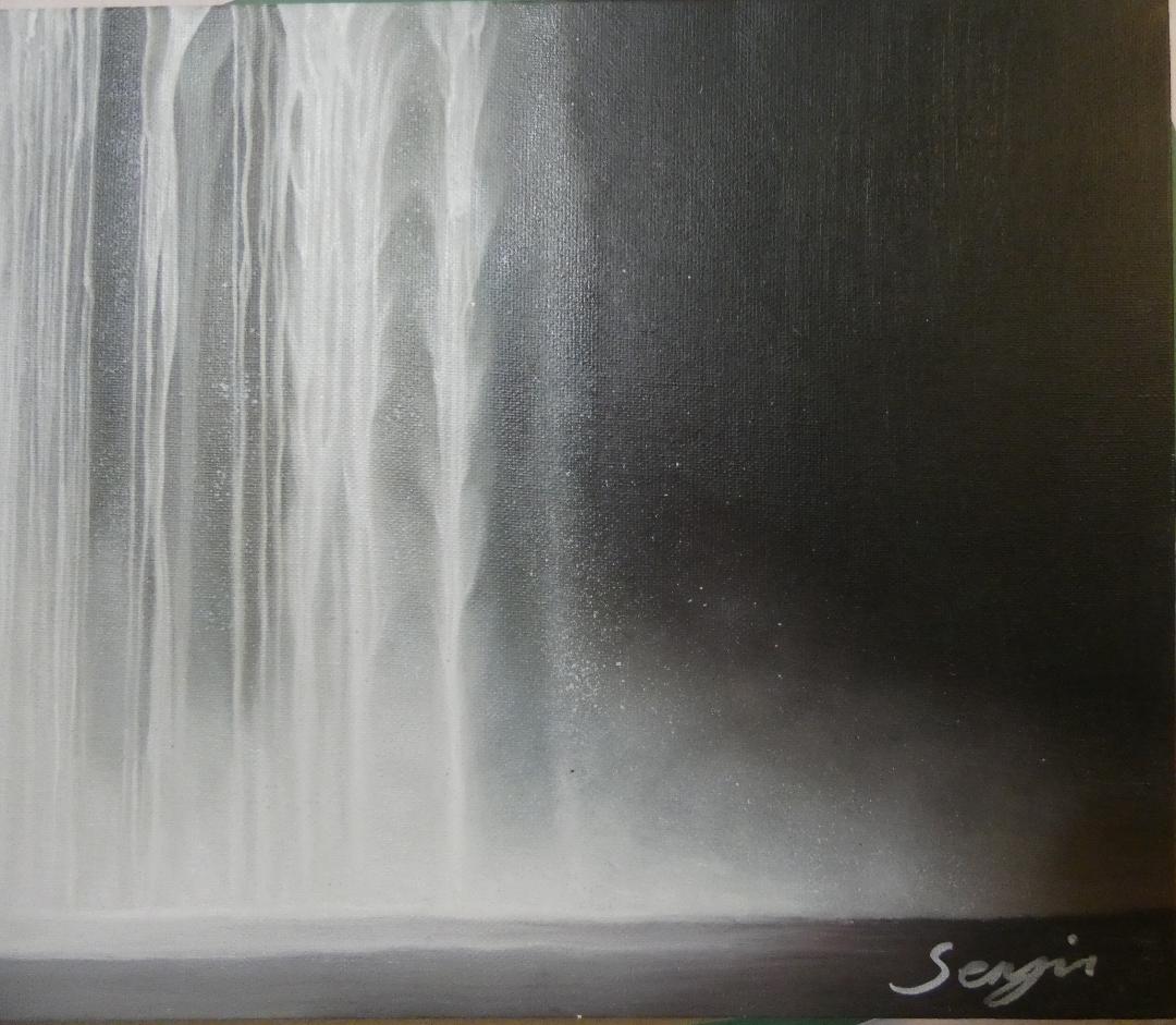 絵画 千住博 「 銀河の夜」サイン M10 額装済み 肉筆手描き