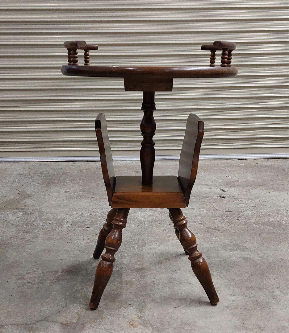 レトロ キツツキ 飛騨産業 サイドテーブル 丸テーブル コーヒーテーブル