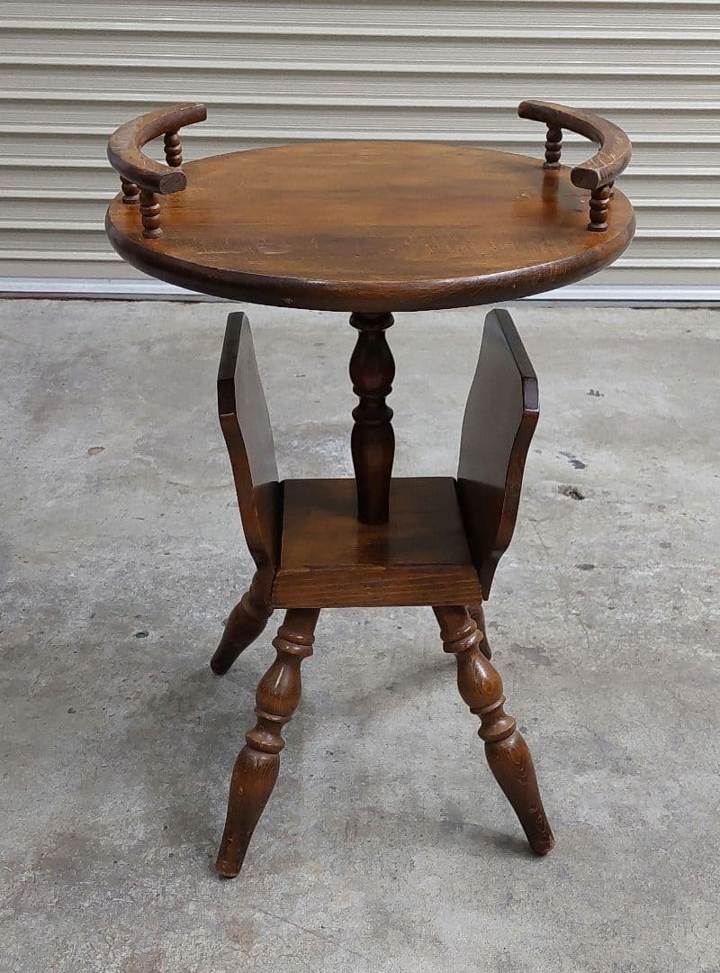 レトロ キツツキ 飛騨産業 サイドテーブル 丸テーブル コーヒーテーブル